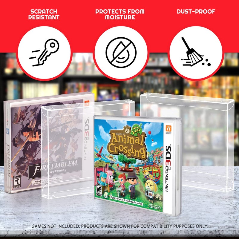 EVORETRO SNES Games Cartridge Protector Compatible for Super Nintendo SNES Games Cartridge - 0.40 MM Thick, Anti-Dust, Acid-Free SNES Super Games Cart, Clear PET Case Protector by EVORETRO (Pack of 25) - Image 4